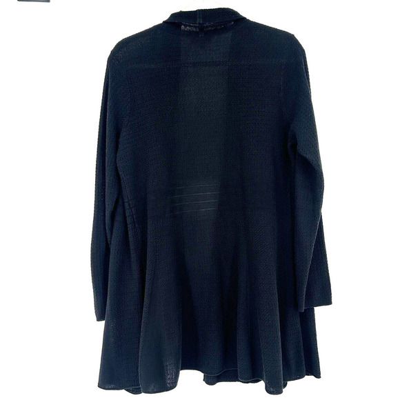 Habitat Open Front Cardigan Black Long Line Lightweight Long Sleeve Size M - Picture 6 of 10